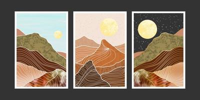 abstract mountain painting, Abstract background, Premium Vector