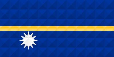 Artistic flag of Nauru with geometric wave concept art design. vector