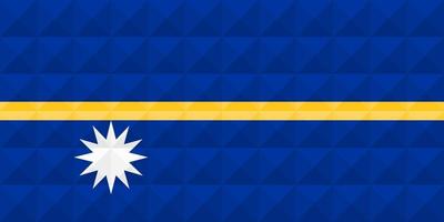 Artistic flag of Nauru with geometric wave concept art design. vector