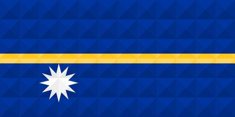 Artistic flag of Nauru with geometric wave concept art design.