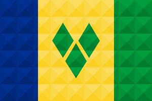 Artistic flag of Saint Vincent and the Grenadines with geometric wave concept art design. vector