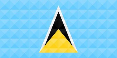 Artistic flag of Saint Lucia with geometric wave concept art design. vector
