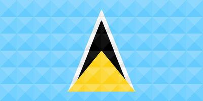 Artistic flag of Saint Lucia with geometric wave concept art design. vector