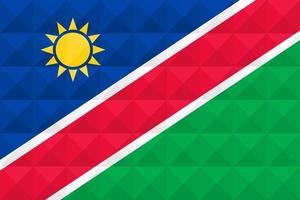 Artistic flag of Namibia with geometric wave concept art design. vector