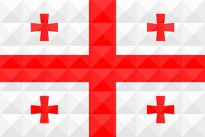 Artistic flag of Georgia with geometric wave concept art design. vector