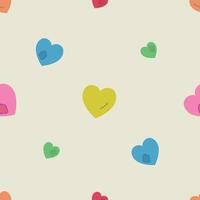 Seamless pattern with broken heart symbol, colorful pattern background. Vector illustration.