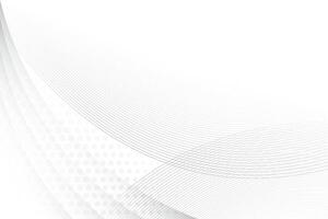 Abstract white and gray gradient background with geometric shape. Vector illustration.