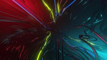 abstract background of Sci Fi Modern Futuristic neon line connection, 3D illustration rendering photo
