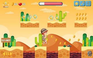 A game template desert background vector