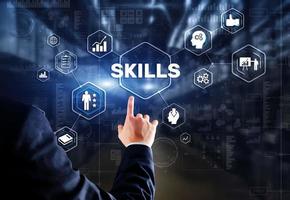 Skills Learning Personal development Finance Competency Business concept photo