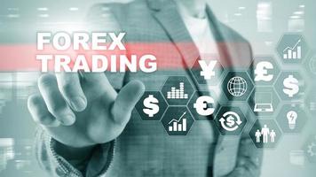 Forex Trading. Graphic concept suitable for financial investment or Economic trends. Business background photo