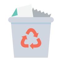 conceptos de papelera de reciclaje vector