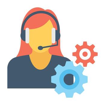 conceptos de soporte técnico vector