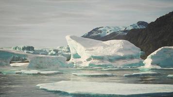 rock and ice of the glacier in Argentina photo