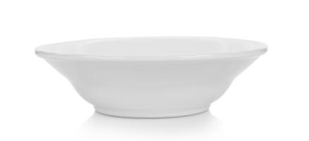 white ceramic bowl on white background photo