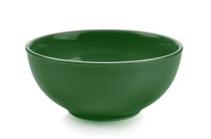 green bowl on white background photo