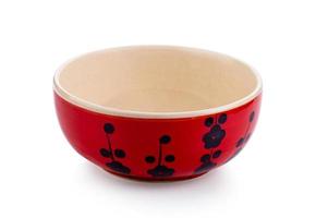 ceramic bowl on white background photo