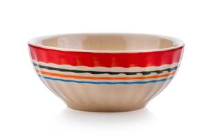 ceramic bowl on white background photo