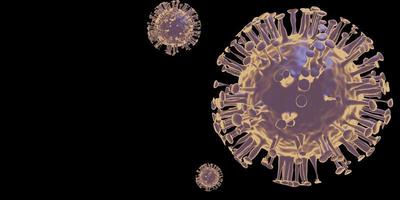 Brote de coronavirus covid-19 y antecedentes de influenza de coronavirus como casos peligrosos de cepa de gripe como concepto de riesgo médico pandémico con célula de enfermedad como representación 3d foto