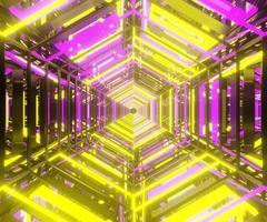 3d rendering, glowing lines, neon lights, abstract psychedelic background photo