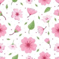 Cute Cherry Blossom Pattern Background vector
