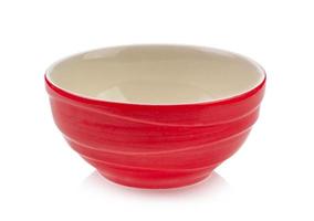 red bowl on white background photo