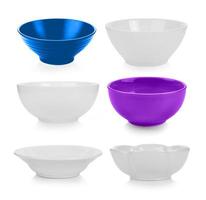 ceramic bowl on white background photo