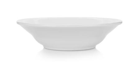 white ceramic plate on white background photo