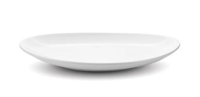 white plate isolated on white background photo