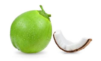 coconut on white background photo