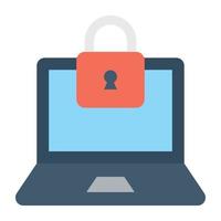 Laptop Security Concepts vector