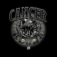 Astrology zodiac Cancer horoscope symbol in circle
