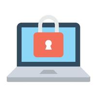 Laptop Security Concepts vector