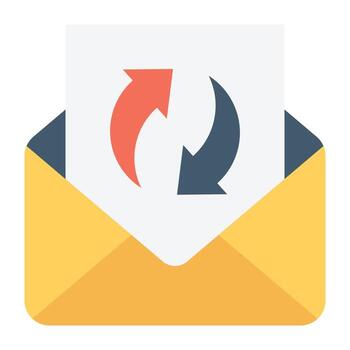 sincronizar conceptos de correo electrónico vector