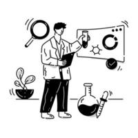 A glyph illustration of medical lab, editable design vector