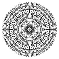 patrón circular en forma de mandala para henna, mehndi, tatuaje, decoración. adorno decorativo en estilo étnico oriental. página de libro para colorear. vector