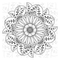 Circular pattern in form of mandala for Henna, Mehndi, tattoo, decoration. Decorative ornament in ethnic oriental style. Coloring book page. vector