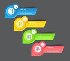 modern text box template, infographics banner vector