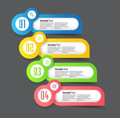 modern text box template, infographics banner