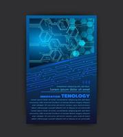 Brochure design template vector. Abstract cover book blue portfolio minimal presentation poster. concept in A4 layout. flyers vector