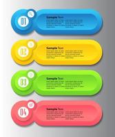 modern text box template, infographics banner vector