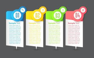 modern text box template, infographics banner vector