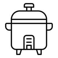 Rice Cooker Line Icon vector