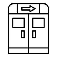 Emergency Exit Line Icon vector
