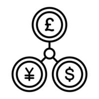 Currency Line Icon vector