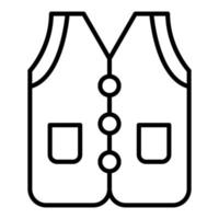 Coat Vest Line Icon vector