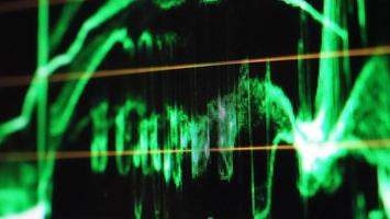 Color grading graph or RGB colour correction indicator on monitor photo