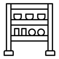 Rack Line Icon vector