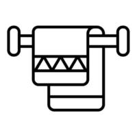 Towel Rack Line Icon vector