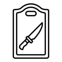 Chopping Board Line Icon vector